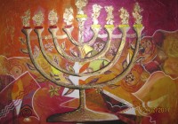 Hanoukia - Technique Mixte - 40 x 50 cm Hanoukia - Technique Mixte - 40 x 50 cm